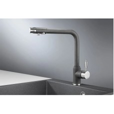 Смеситель для кухни с подключением к фильтру Granula графит 2301bg