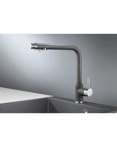 Смеситель для кухни с подключением к фильтру Granula графит 2301bg