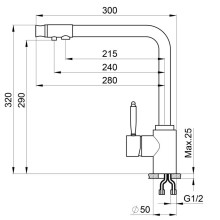 Смеситель для кухни с подключением к фильтру Granula классик 2301cl