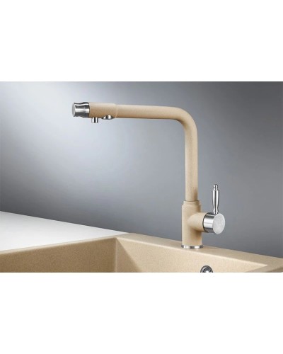 Смеситель для кухни с подключением к фильтру Granula песок 2301sa