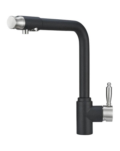 Смеситель для кухни с подключением к фильтру Granula черный 2301bl