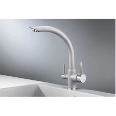 Смеситель для кухни с подключением к фильтру Granula алюминиум 2304al