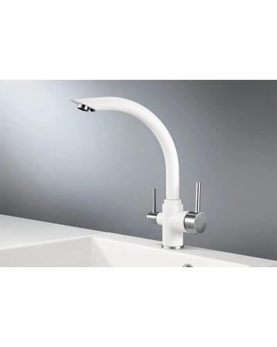 Смеситель для кухни с подключением к фильтру Granula арктик 2304wh