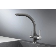 Смеситель для кухни с подключением к фильтру Granula графит 2304bg