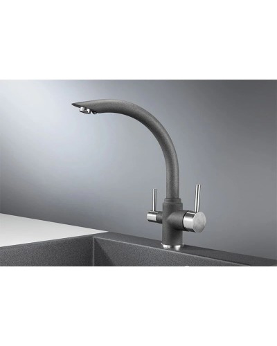 Смеситель для кухни с подключением к фильтру Granula графит 2304bg