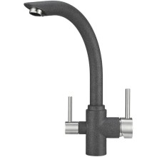 Смеситель для кухни с подключением к фильтру Granula графит 2304bg