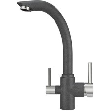 Смеситель для кухни с подключением к фильтру Granula графит 2304bg
