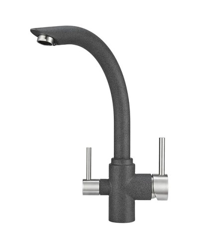 Смеситель для кухни с подключением к фильтру Granula графит 2304bg