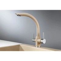 Смеситель для кухни с подключением к фильтру Granula песок 2304sa