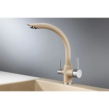 Смеситель для кухни с подключением к фильтру Granula песок 2304sa