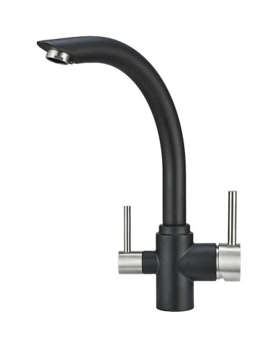 Смеситель для кухни с подключением к фильтру Granula черный 2304bl