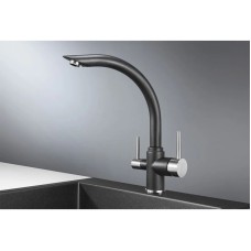 Смеситель для кухни с подключением к фильтру Granula черный 2304bl