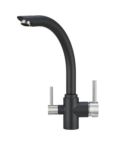 Смеситель для кухни с подключением к фильтру Granula шварц 2304sv