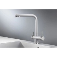 Смеситель для кухни с подключением к фильтру Granula алюминиум 2305al