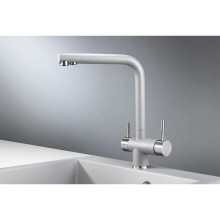 Смеситель для кухни с подключением к фильтру Granula алюминиум 2305al