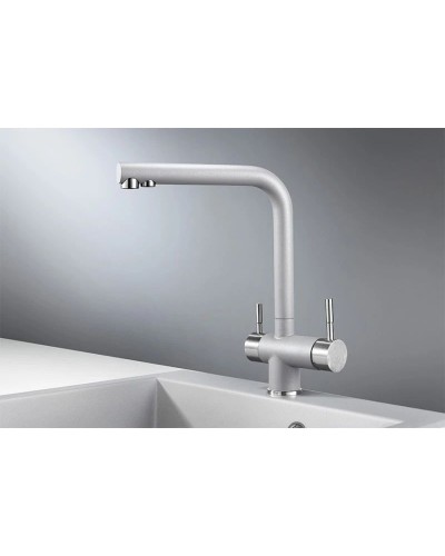 Смеситель для кухни с подключением к фильтру Granula алюминиум 2305al