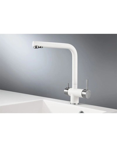 Смеситель для кухни с подключением к фильтру Granula арктик 2305wh