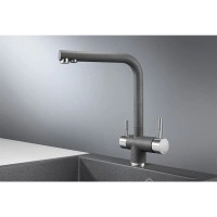 Смеситель для кухни с подключением к фильтру Granula графит 2305bg