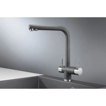 Смеситель для кухни с подключением к фильтру Granula графит 2305bg