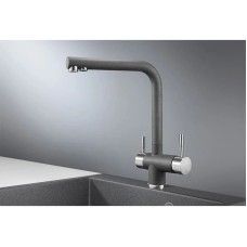 Смеситель для кухни с подключением к фильтру Granula графит 2305bg