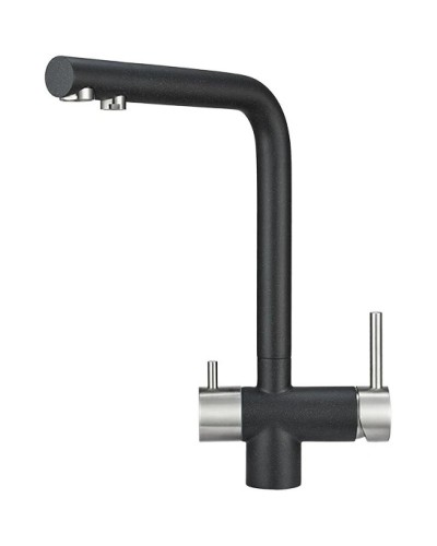 Смеситель для кухни с подключением к фильтру Granula черный 2305bl