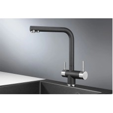 Смеситель для кухни с подключением к фильтру Granula черный 2305bl