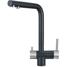 Смеситель для кухни с подключением к фильтру Granula шварц 2305sv