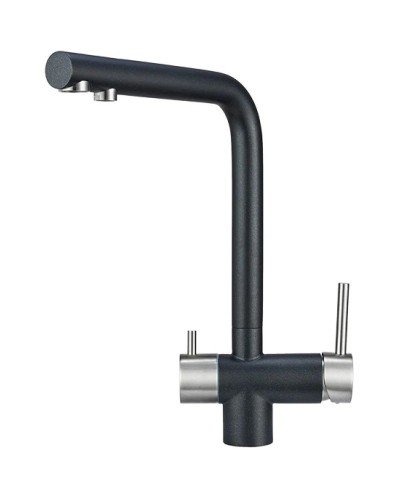 Смеситель для кухни с подключением к фильтру Granula шварц 2305sv