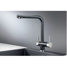Смеситель для кухни с подключением к фильтру Granula шварц 2305sv