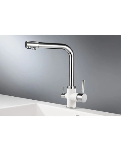 Смеситель для кухни с подключением к фильтру Granula арктик 3015wh