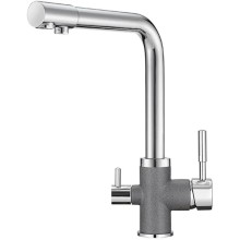 Смеситель для кухни с подключением к фильтру Granula графит 3015bg