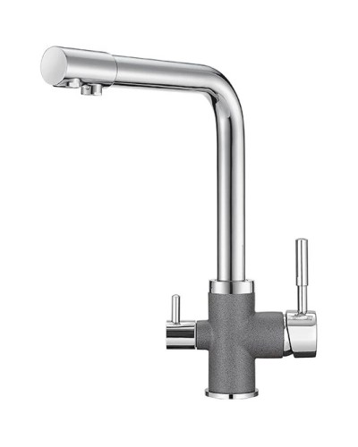 Смеситель для кухни с подключением к фильтру Granula графит 3015bg