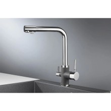 Смеситель для кухни с подключением к фильтру Granula графит 3015bg