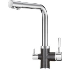 Смеситель для кухни с подключением к фильтру Granula черный 3015bl