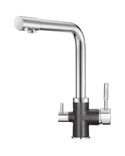 Смеситель для кухни с подключением к фильтру Granula черный 3015bl