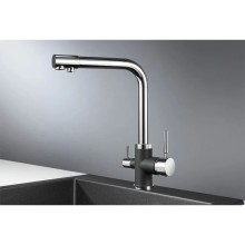 Смеситель для кухни с подключением к фильтру Granula черный 3015bl