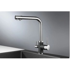 Смеситель для кухни с подключением к фильтру Granula черный 3015bl