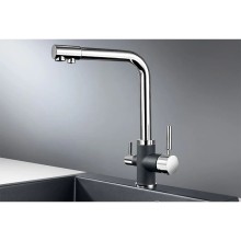 Смеситель для кухни с подключением к фильтру Granula шварц 3015sv