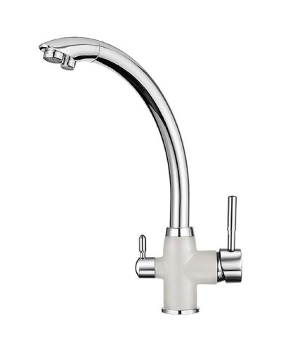 Смеситель для кухни с подключением к фильтру Granula арктик 3167wh