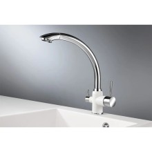 Смеситель для кухни с подключением к фильтру Granula арктик 3167wh