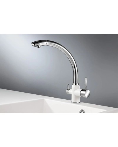 Смеситель для кухни с подключением к фильтру Granula арктик 3167wh