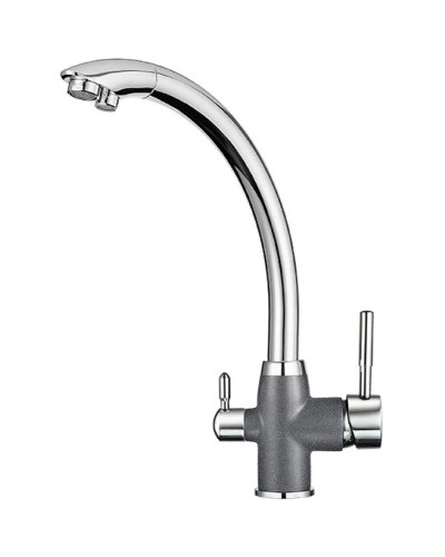 Смеситель для кухни с подключением к фильтру Granula графит 3167bg