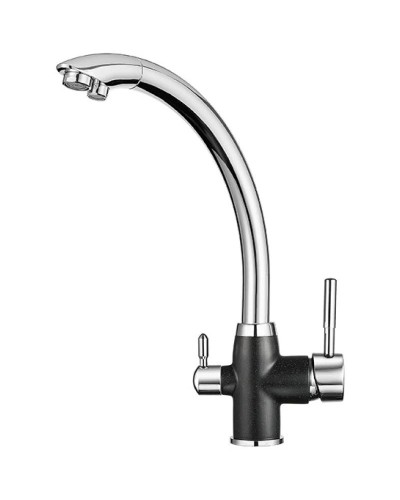 Смеситель для кухни с подключением к фильтру Granula черный 3167bl