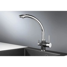 Смеситель для кухни с подключением к фильтру Granula черный 3167bl