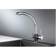 Смеситель для кухни с подключением к фильтру Granula черный 3167bl