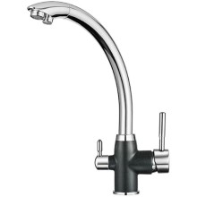 Смеситель для кухни с подключением к фильтру Granula шварц 3167sv