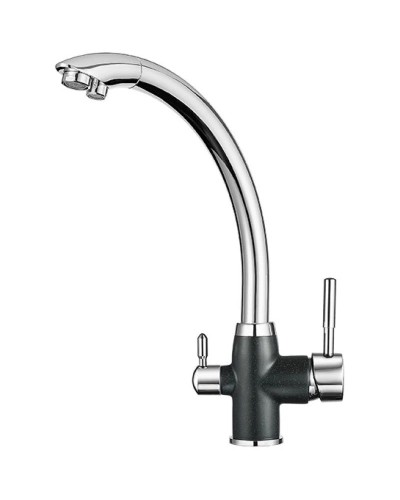 Смеситель для кухни с подключением к фильтру Granula шварц 3167sv