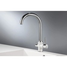 Смеситель для кухни с подключением к фильтру Granula арктик 3168wh