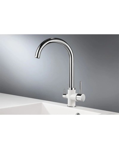 Смеситель для кухни с подключением к фильтру Granula арктик 3168wh