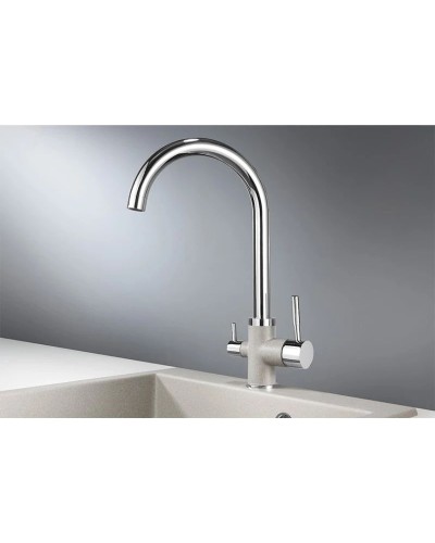 Смеситель для кухни с подключением к фильтру Granula базальт 3168bt